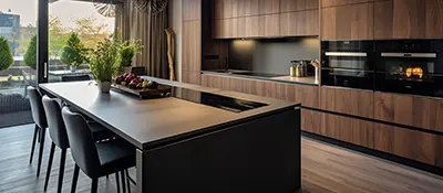 Cocina integral con comedor